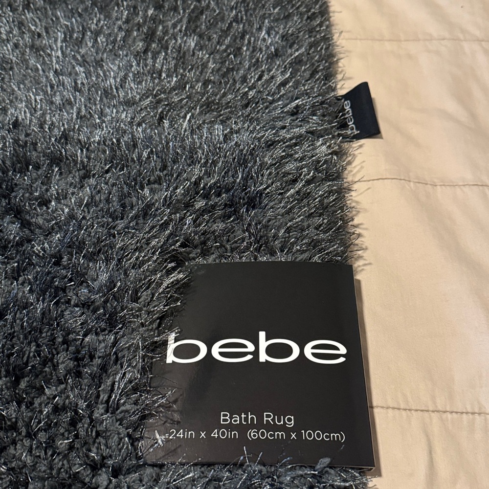 Bebe Charcoal Shag Rug  24” X 40”
